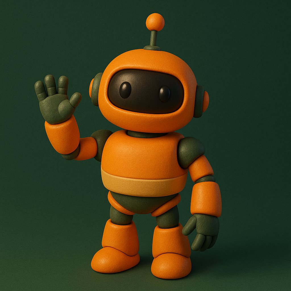 Robot saying hi